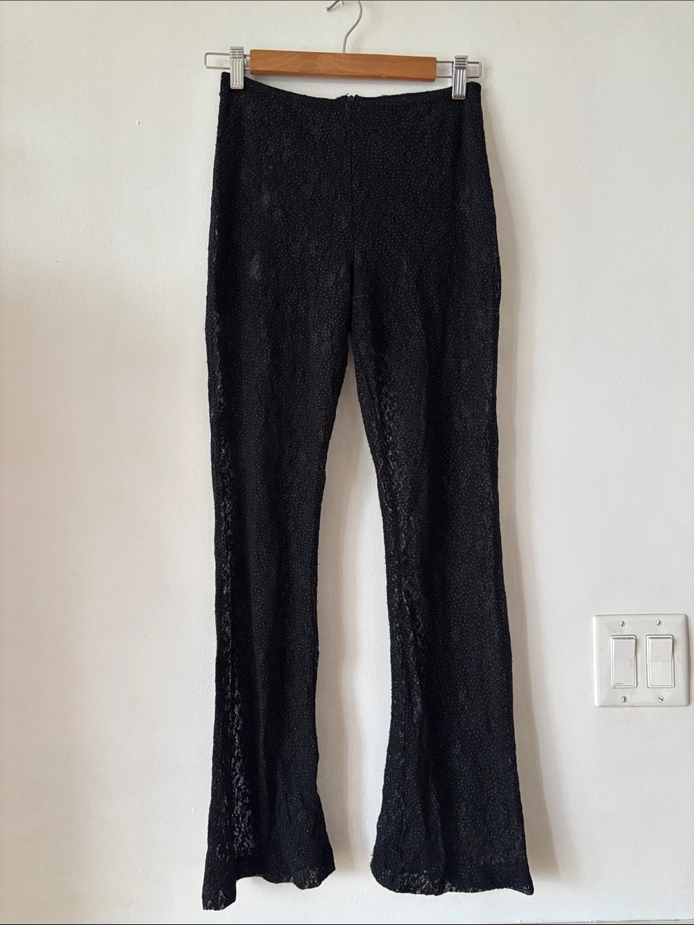 Black Lace Flare Pants — Sleek Women's Bootcut